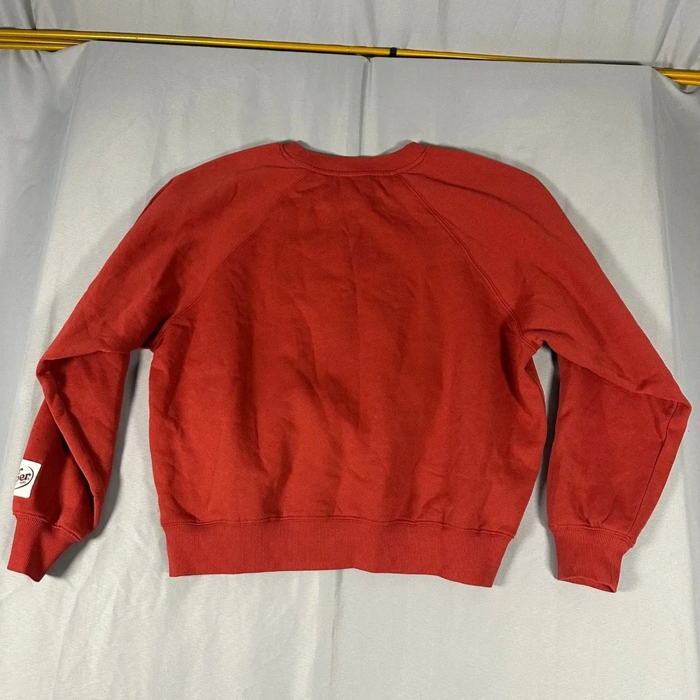 Dr Pepper Red Graphic Sweatshirt Mens Medium Raglan Distressed Logo